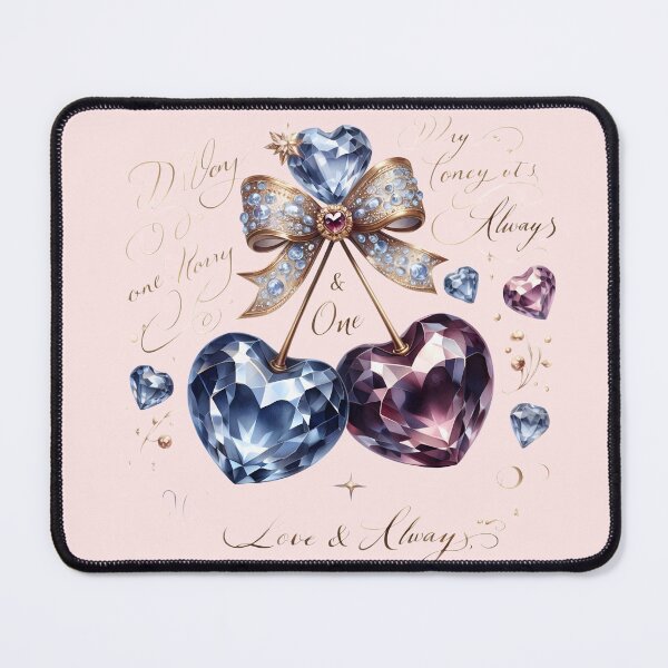 Item preview, Blue and Purple Gem Hearts with Pearl Bow designed and sold by Chic_Clip_Craft.
