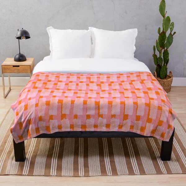 Aperçu de l'œuvre Rose et orange, coups de pinceau, géométrique créée et vendue par OneThreeSix.