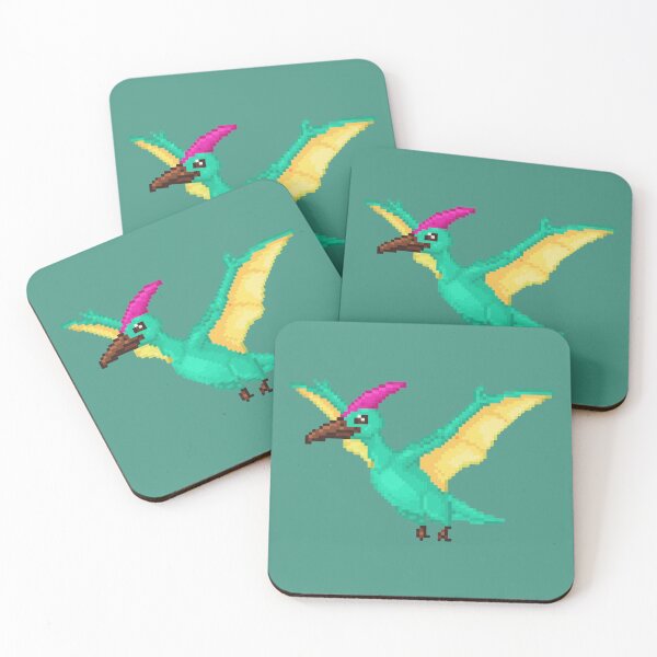 Item preview, Pixel Art Light Blue Pterodactyl designed and sold by Potato Quality Prints.