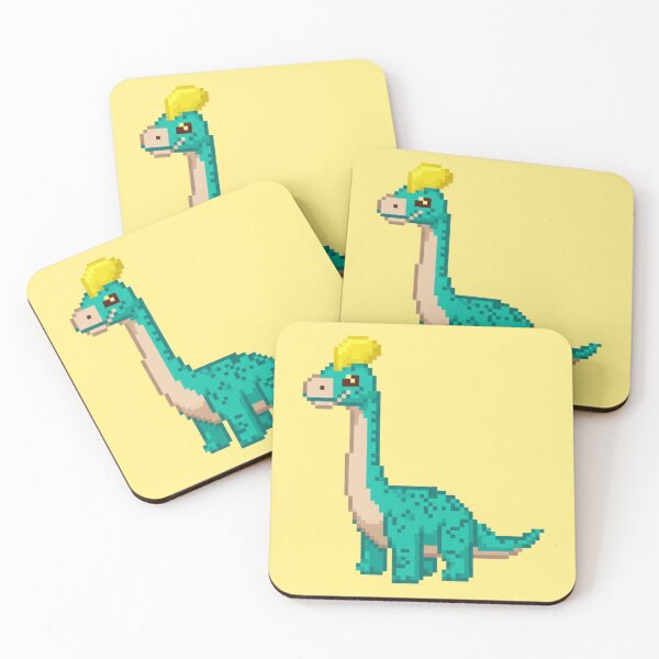 Item preview, Pixel Art Cute Light Blue Dinosaur designed and sold by Potato Quality Prints.