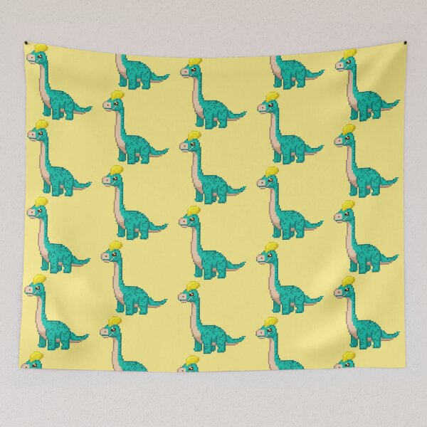 Item preview, Pixel Art Cute Light Blue Dinosaur designed and sold by Potato Quality Prints.