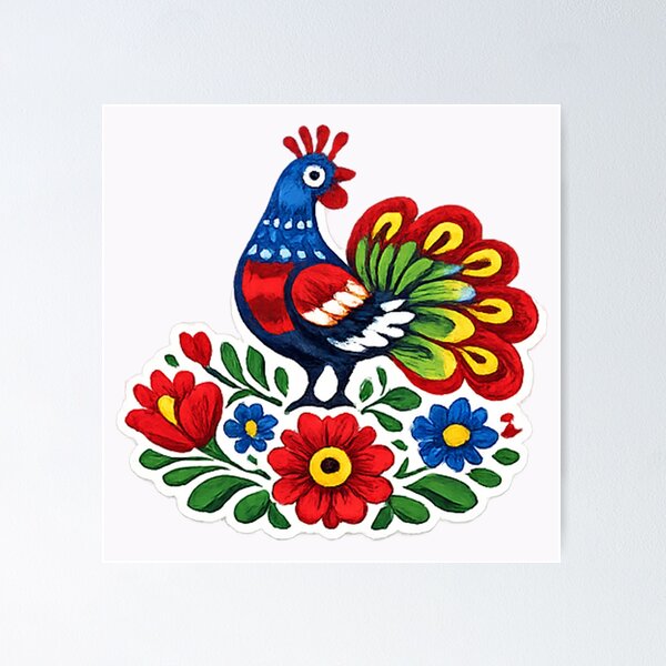 Item preview, Hungarian Folk Art - Chicken designed and sold by cjpdee.