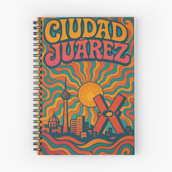 Item preview, Trippy Psychedelic Poster of Ciudad Juárez | Neon Border Dreamscape | Surreal Desert City Art designed and sold by PaintedPixels01.