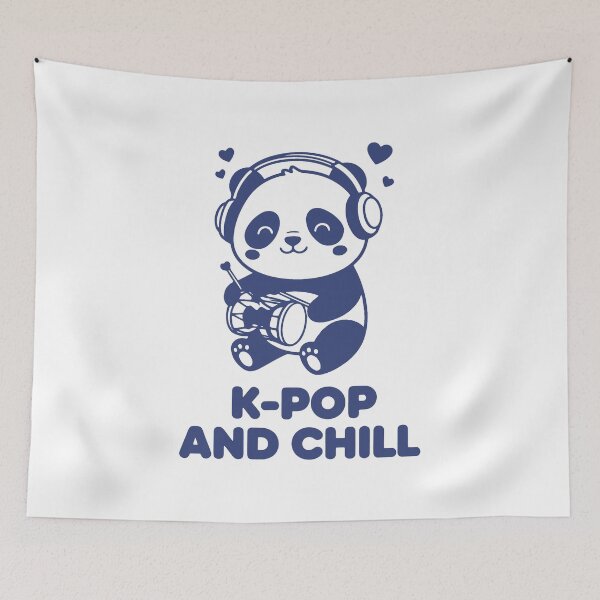 Item preview, K-Pop And Chill Panda Headphones Korean Music designed and sold by LuminOrb.