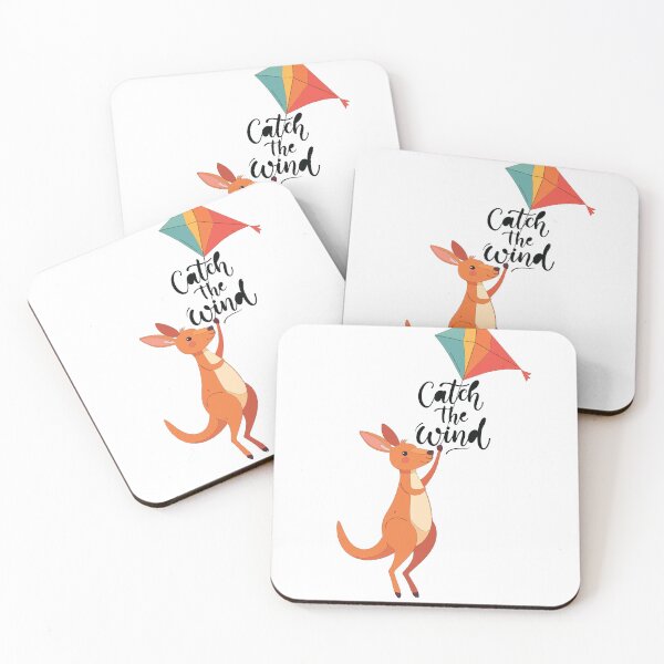 Item preview, Catch the Wind – Kangaroo Flying a Kite designed and sold by MarWachaN.