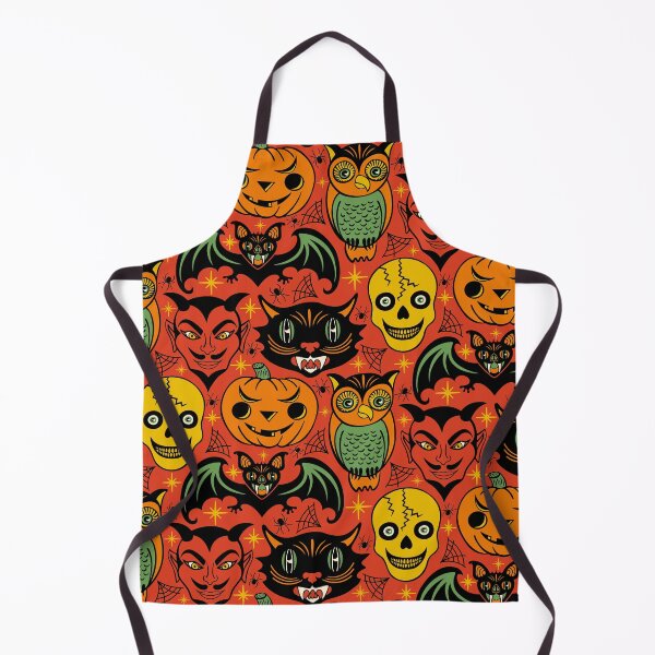 Item preview, Retro Halloween Pattern designed and sold by Carrie Cantwell Art.