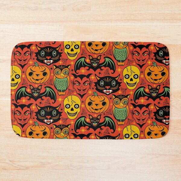 Item preview, Retro Halloween Pattern designed and sold by Carrie Cantwell Art.