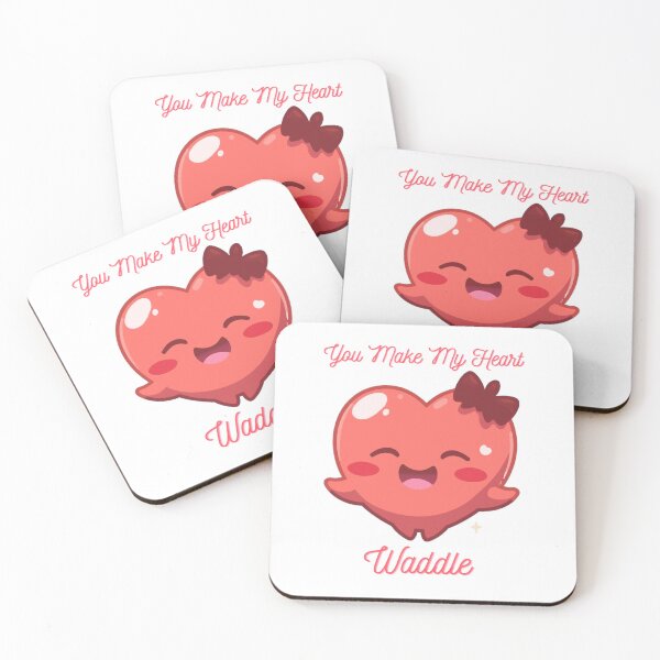 Item preview, You Make My Heart Waddle – Kawaii Penguin Valentine Art designed and sold by MarWachaN.