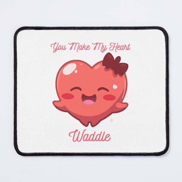 Item preview, You Make My Heart Waddle – Kawaii Penguin Valentine Art designed and sold by MarWachaN.