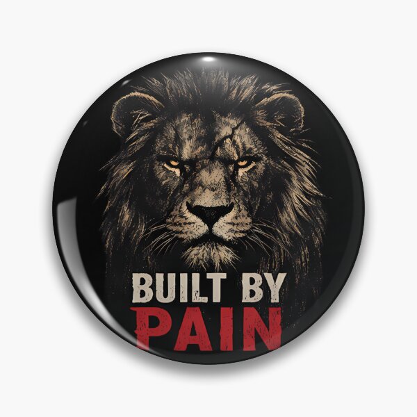 Item preview, Built by Pain | Alpha Lion Motivation T-Shirt designed and sold by Crown & Claw.