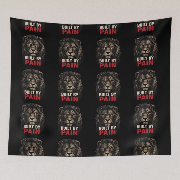 Item preview, Built by Pain | Alpha Lion Motivation T-Shirt designed and sold by Crown & Claw.