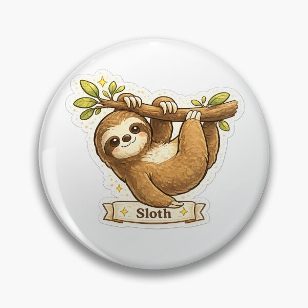 Item preview, Cute Sloth | Slow Life Animal Illustration designed and sold by Wander Vibes.