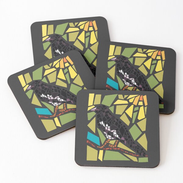 Item preview, Oriental Magpie-robin Mosaic Style - Olive Edition designed and sold by favorraymosaic.