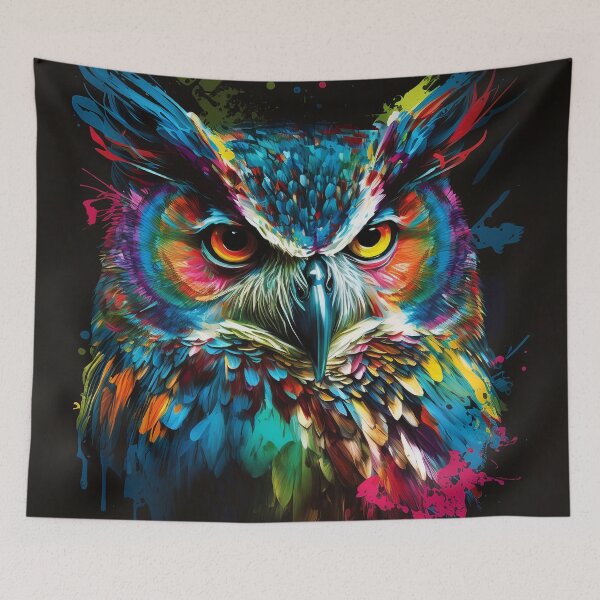Item preview, Abstract Colorful Bird Art Print designed and sold by AetherVibes.