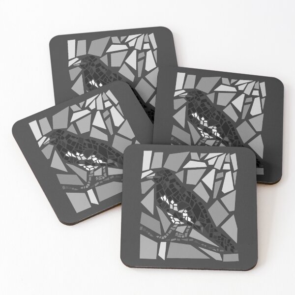 Item preview, Oriental Magpie-robin Mosaic Style - Charcoal Edition designed and sold by favorraymosaic.