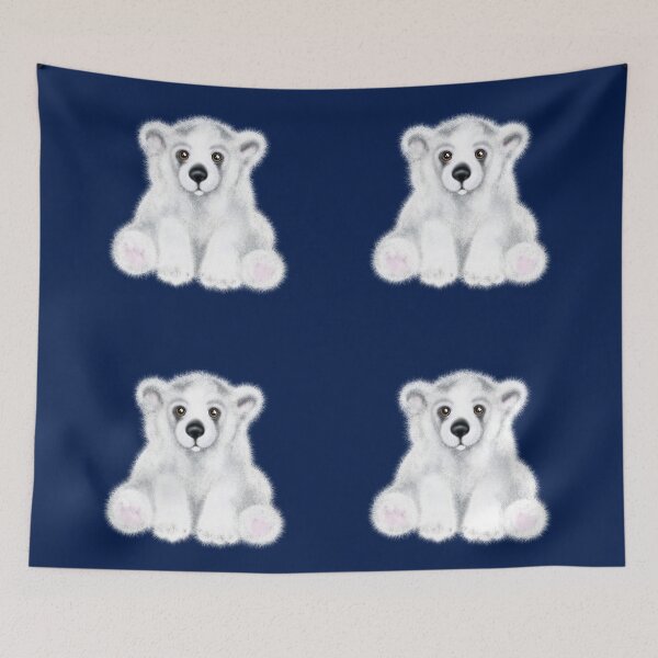 Item preview, Baby Polar Bear, white stuffed bear, white bear cub designed and sold by hollycooper.