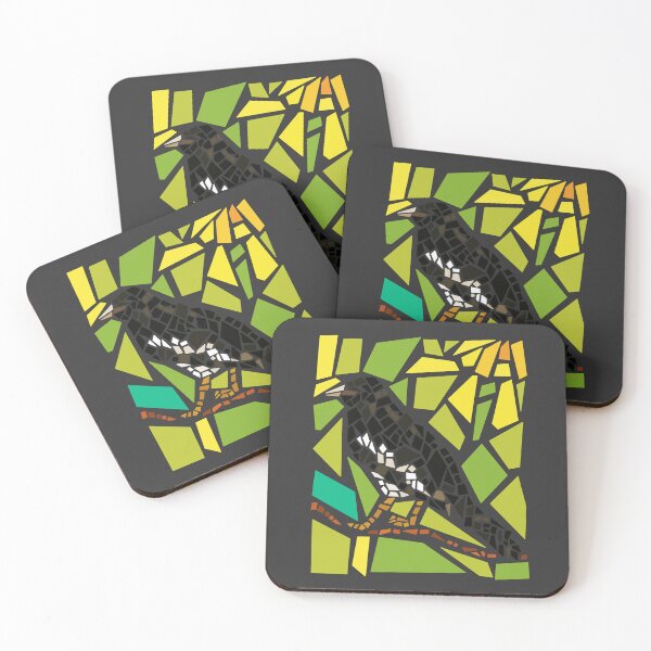 Item preview, Oriental Magpie-robin Mosaic Style - Lime Edition designed and sold by favorraymosaic.