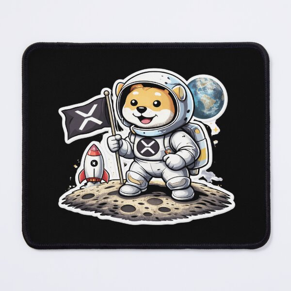 Item preview, XRP Astronaut Dog Moon Landing – Cute Crypto Ripple To The Moon Design designed and sold by LintonGriffin.