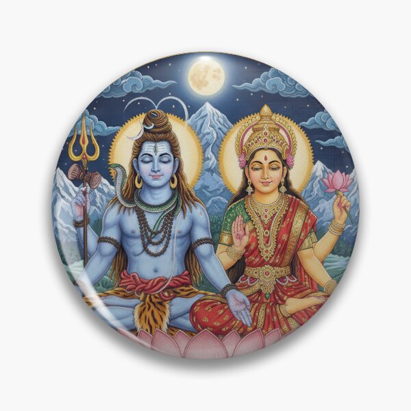 Item preview, Shiva Parvati Divine Harmony Lotus designed and sold by ApproachingZion.