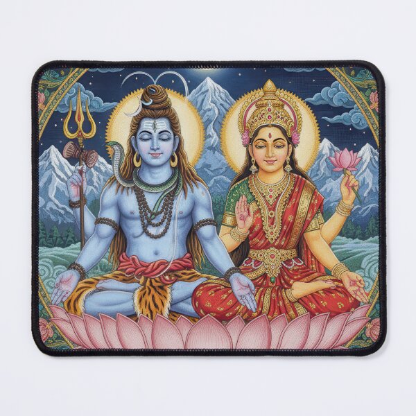 Item preview, Shiva Parvati Divine Harmony Lotus designed and sold by ApproachingZion.