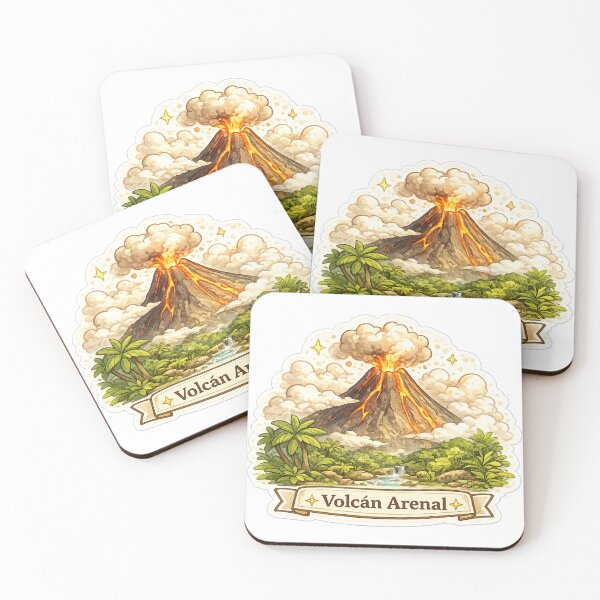 Item preview, Arenal Volcano | Costa Rica Travel Illustration designed and sold by Wander Vibes.