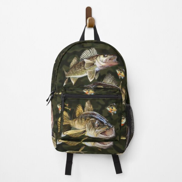 Item preview, Walleye Trio with Bluegill and Minnows | Freshwater Fishing Illustration designed and sold by Color4Nature.