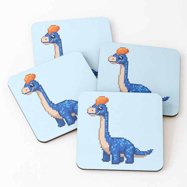 Item preview, Pixel Art Cute Dark Blue Dinosaur designed and sold by Potato Quality Prints.