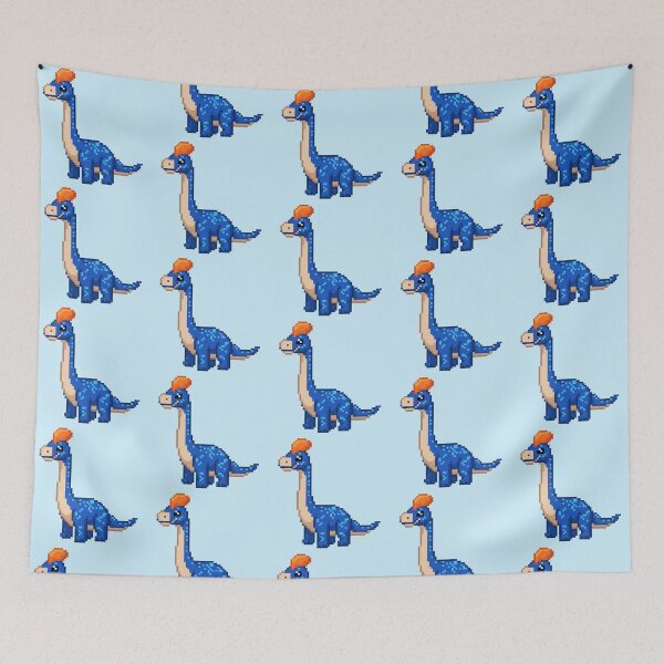 Item preview, Pixel Art Cute Dark Blue Dinosaur designed and sold by Potato Quality Prints.