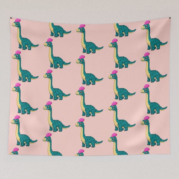 Item preview, Pixel Art Cute Blue Dinosaur designed and sold by Potato Quality Prints.
