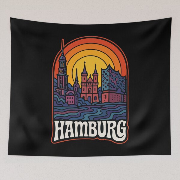 Item preview, Hamburg Germany Trippy Art Travel designed and sold by TomFrontierArt.