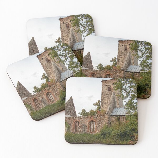 Item preview, Ruined Church – Abandoned collegiate church with tower in the forest (Lost Place / Urbex Photography) designed and sold by MarkusUrbex.