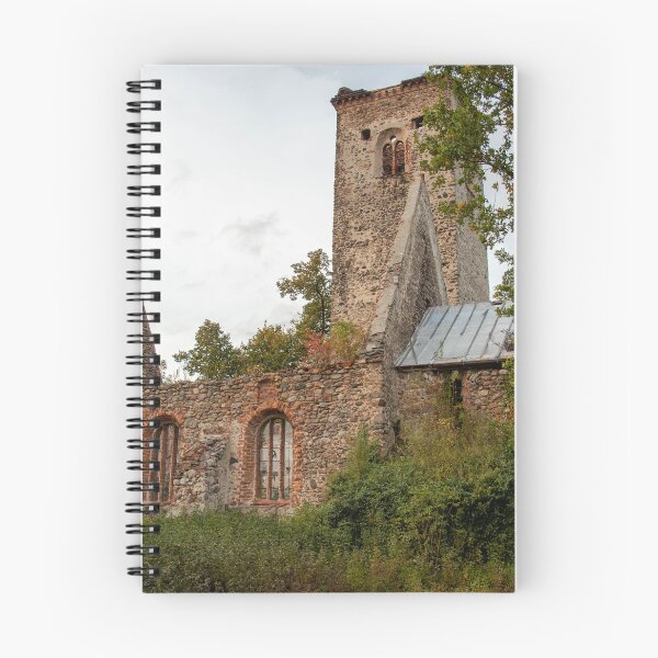 Item preview, Ruined Church – Abandoned collegiate church with tower in the forest (Lost Place / Urbex Photography) designed and sold by MarkusUrbex.