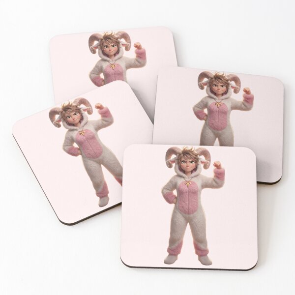 Item preview, Strong Aries Zodiac Girl in Ram Onesie Flexing designed and sold by PixMoody.