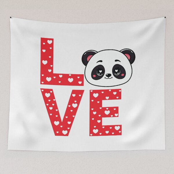 Item preview, Cute Panda Love Valentine  designed and sold by MarshallStickerX.