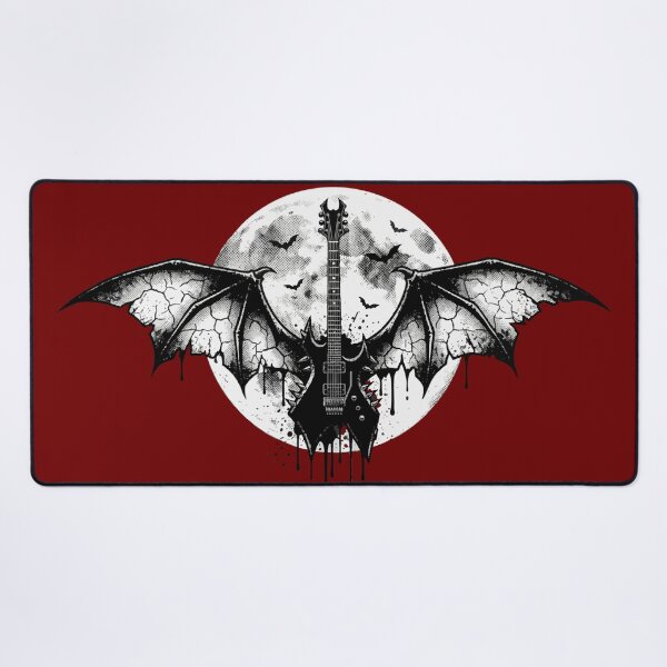 Item preview, Gothic Rock Guitar – Horror Punk Bat Motif designed and sold by drizzd.
