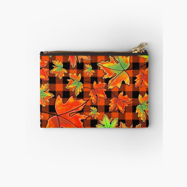 Item preview, Orange black plaid pattern, Autumn leaf pattern  designed and sold by hollycooper.