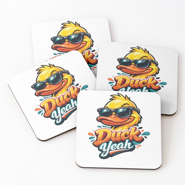 Item preview,  Duck Yeah Sticker - Funny Cool Duck Pun Vibes designed and sold by WAUZ.
