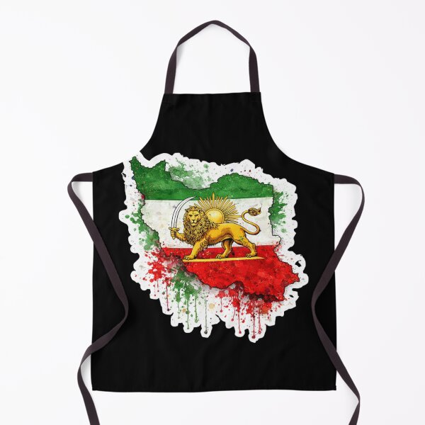 Item preview, Iran Flag Map with Lion and Sun Emblem, Vintage Persian Heritage designed and sold by Flag Outfit.