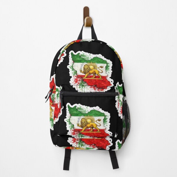 Item preview, Iran Flag Map with Lion and Sun Emblem, Vintage Persian Heritage designed and sold by Flag Outfit.