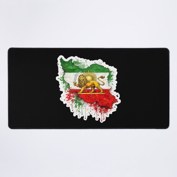 Item preview, Iran Flag Map with Lion and Sun Emblem, Vintage Persian Heritage designed and sold by Flag Outfit.