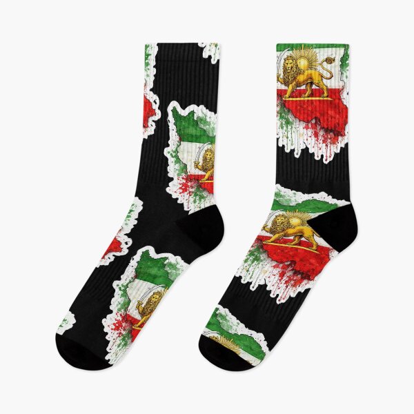 Item preview, Iran Flag Map with Lion and Sun Emblem, Vintage Persian Heritage designed and sold by Flag Outfit.