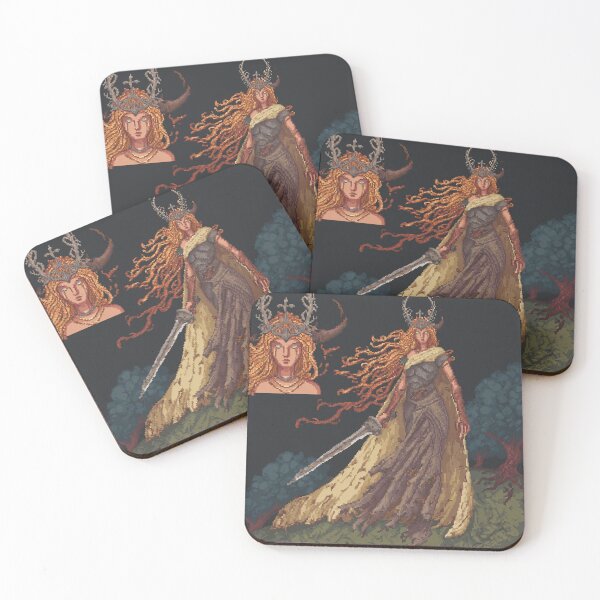 Item preview, Elden Ring Queen – Pixel Art Fantasy Monarch Print designed and sold by Pixel8Prints.