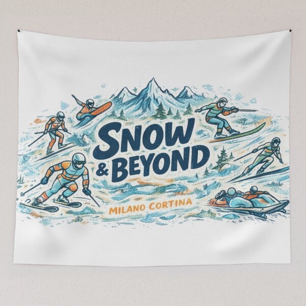 Item preview, Snow & Beyond – Alpine Winter Sports Illustration designed and sold by doorzz.