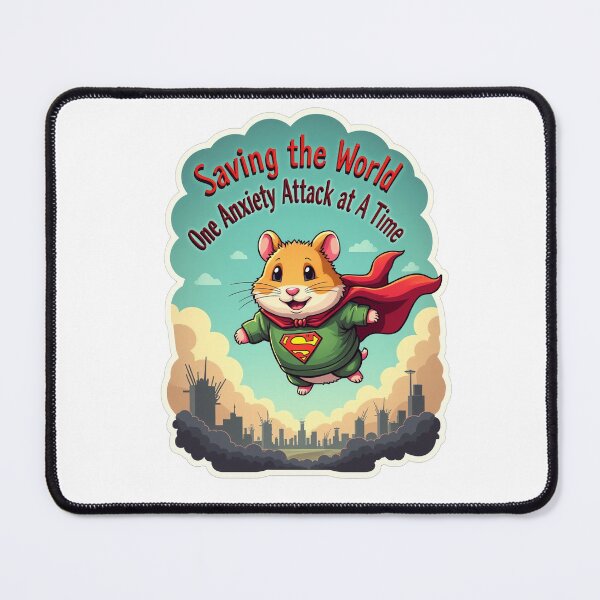 Item preview, Uplifting Superhero Hamster - Whimsical Comic Illustration designed and sold by SpektroDesign.