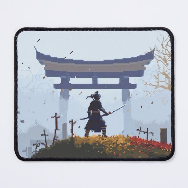 Item preview, Ghost of Tsushima Pixel Art – Samurai Warrior Retro Print designed and sold by Pixel8Prints.