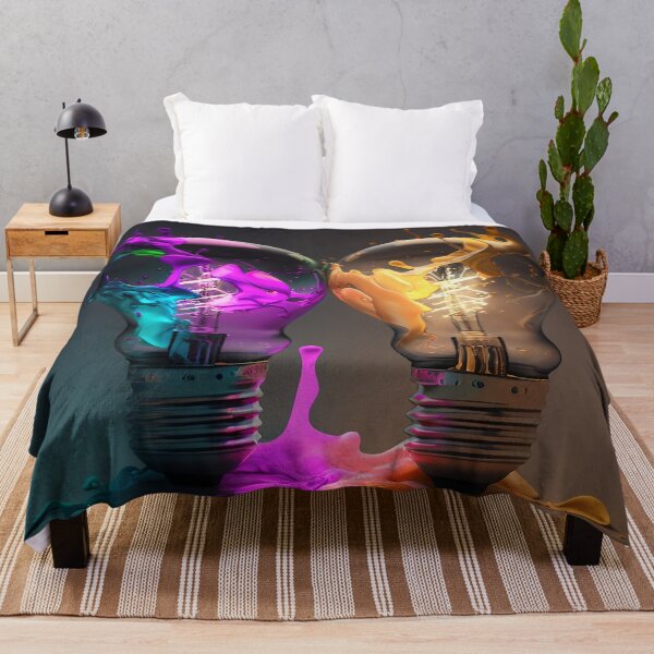 Item preview, Dual Illumination - Abstract Lightbulbs Art designed and sold by AetherVibes.