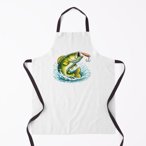 Item preview, Bass Fishing Action – Jumping Bass Lure Illustration designed and sold by SVALANART.