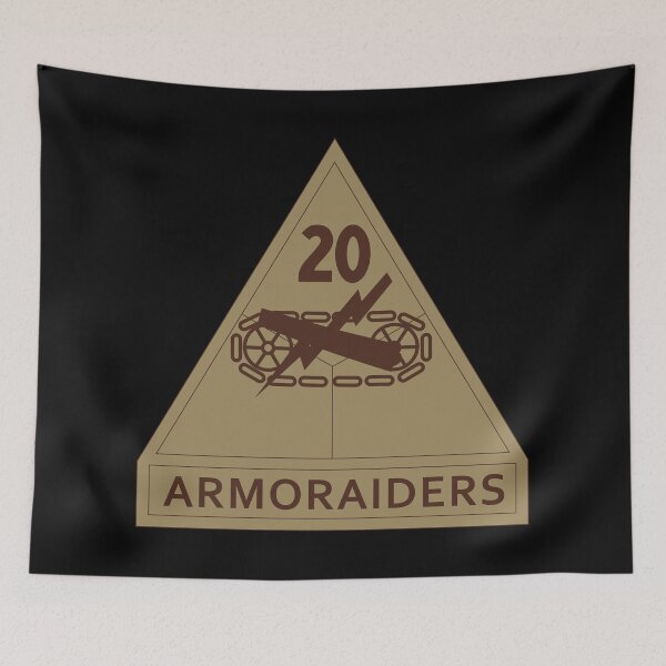 Item preview, Army - SSI - 20th Armored Division w Name Tape - Subdued Desert X 300 designed and sold by Military Insignia Products.
