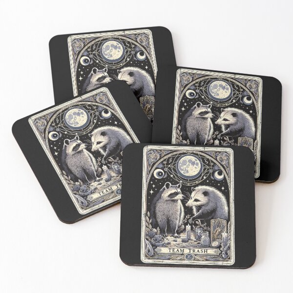 Item preview, Team Trash Tarot Card Opossum Witchcraft Goth Possum Racoon T-Shirt , Opossum Gift For Mom Dad Kids designed and sold by Opossum GIFT ★★★★★.
