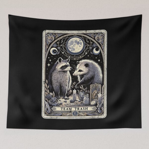 Item preview, Team Trash Tarot Card Opossum Witchcraft Goth Possum Racoon T-Shirt , Opossum Gift For Mom Dad Kids designed and sold by Opossum GIFT ★★★★★.